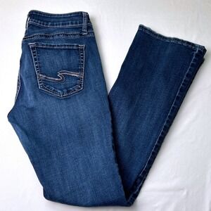 Silver Jeans Co Womens Low Rise Suki Slim Bootcut Jeans Size 28/6 Y2K Western